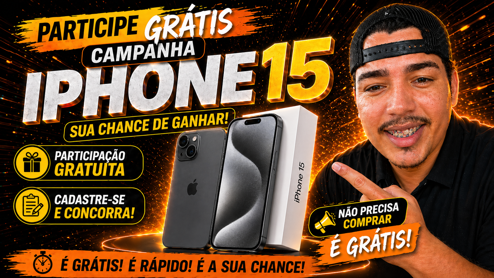 Participe e Ganhe um iPhone 15 com o Victor Manoel!