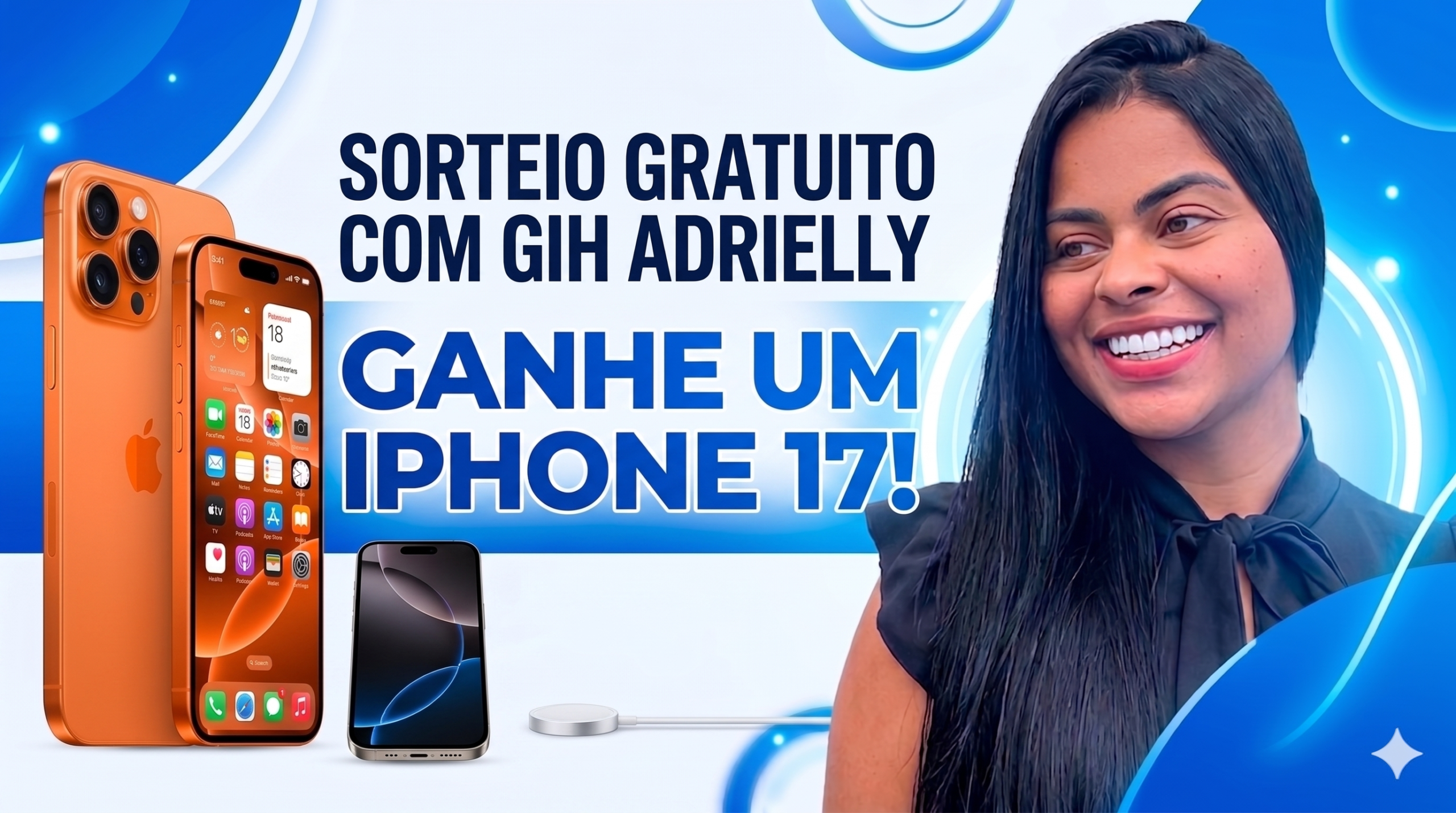 Concorra a um iPhone 17 com a Gih e Cifra do Bem